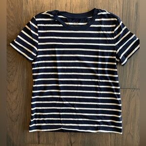 GAP Women’s Organic Cotton Vintage Soft Navy and White Striped Tee Sz XS NEW